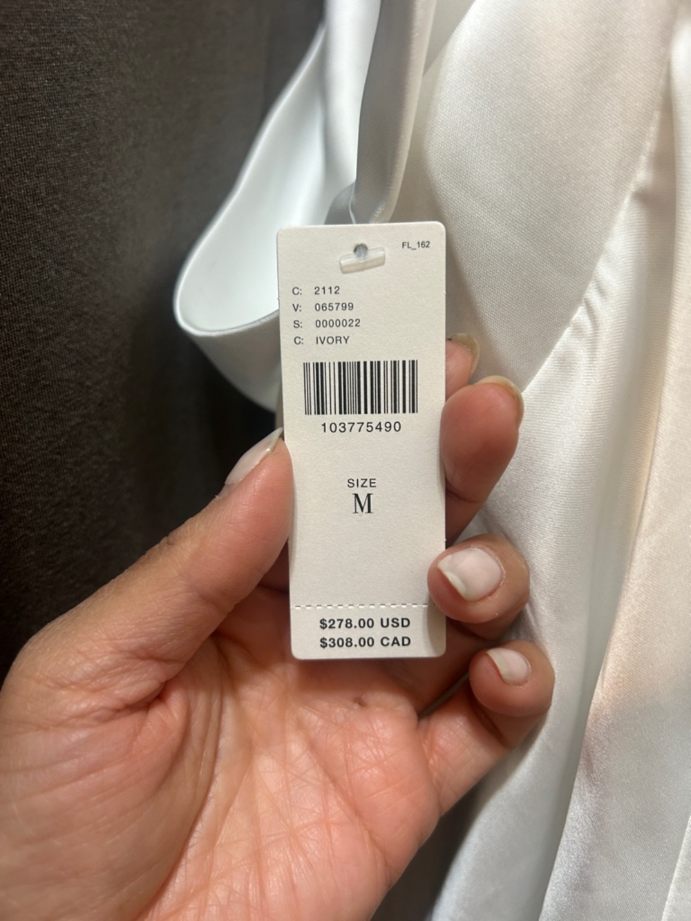 Anthropologie Off-White Asymmetric Satin Bridal Gown - Picture 4 of 4